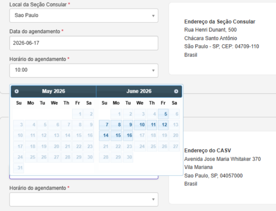 Imagem Agendamento visto americano 21